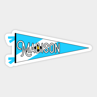 Madison Flag Pennant Sticker